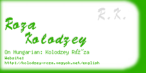 roza kolodzey business card